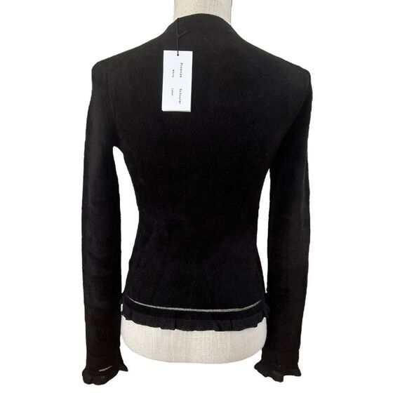 NWT Proebza Schouler LLC  White label Cropped Turtleneck Chenille Sweater Size S - Picture 7 of 7